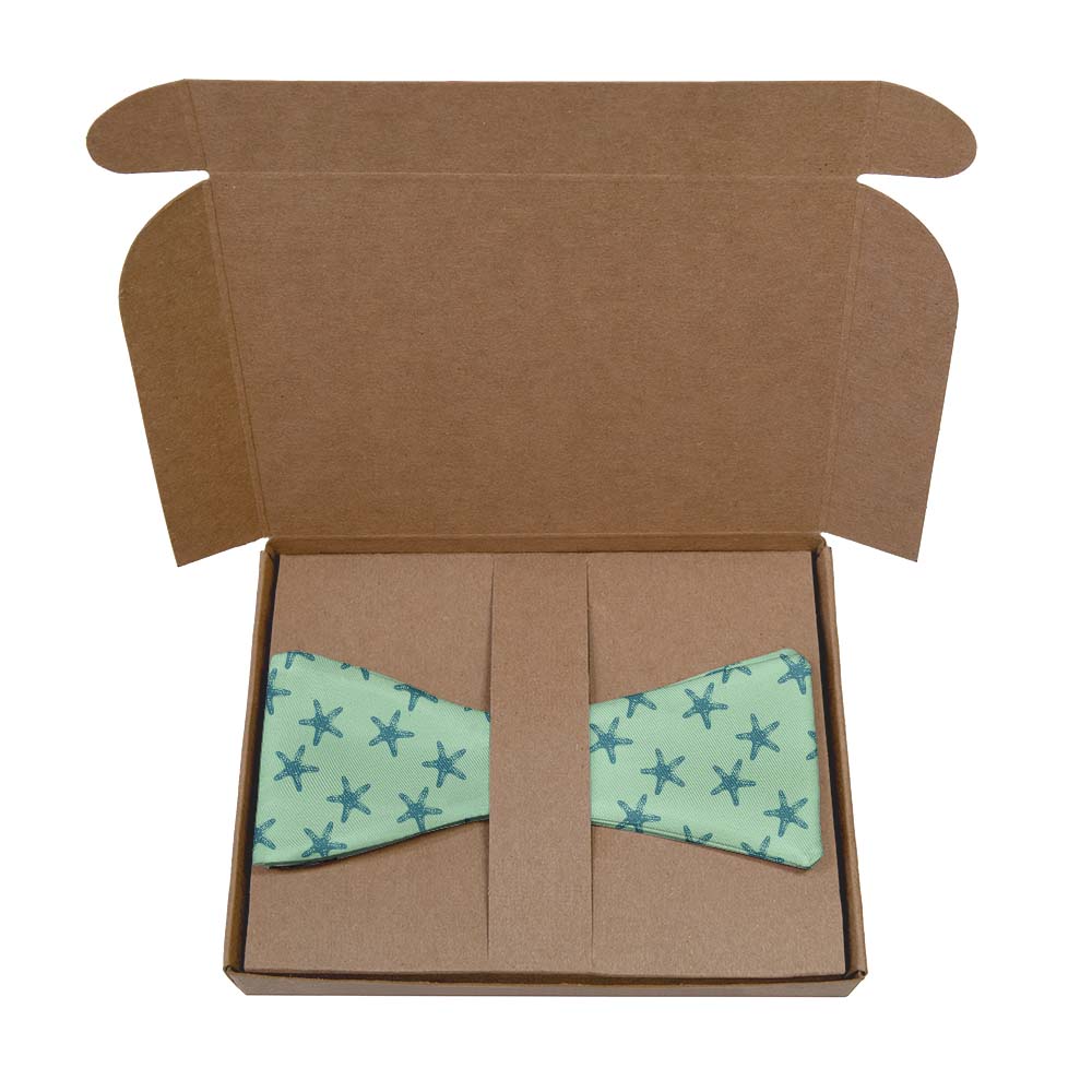 Starfish Bow Tie- Kraft Gift Box Packaging - Knotty Tie Co.
