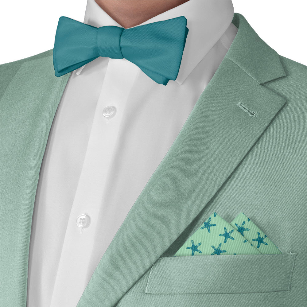 Starfish Pocket Square - Matching Bow Tie - Knotty Tie Co.