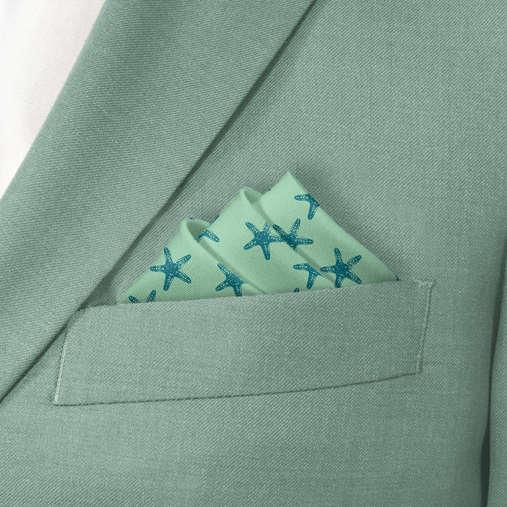 Starfish Pocket Square - Stairs Fold - Knotty Tie Co.