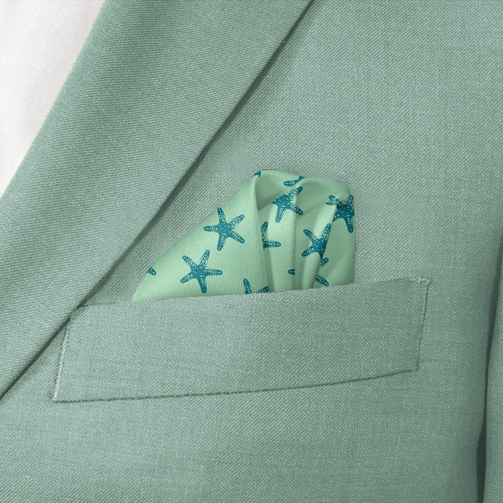 Starfish Pocket Square - Wave Fold - Knotty Tie Co.