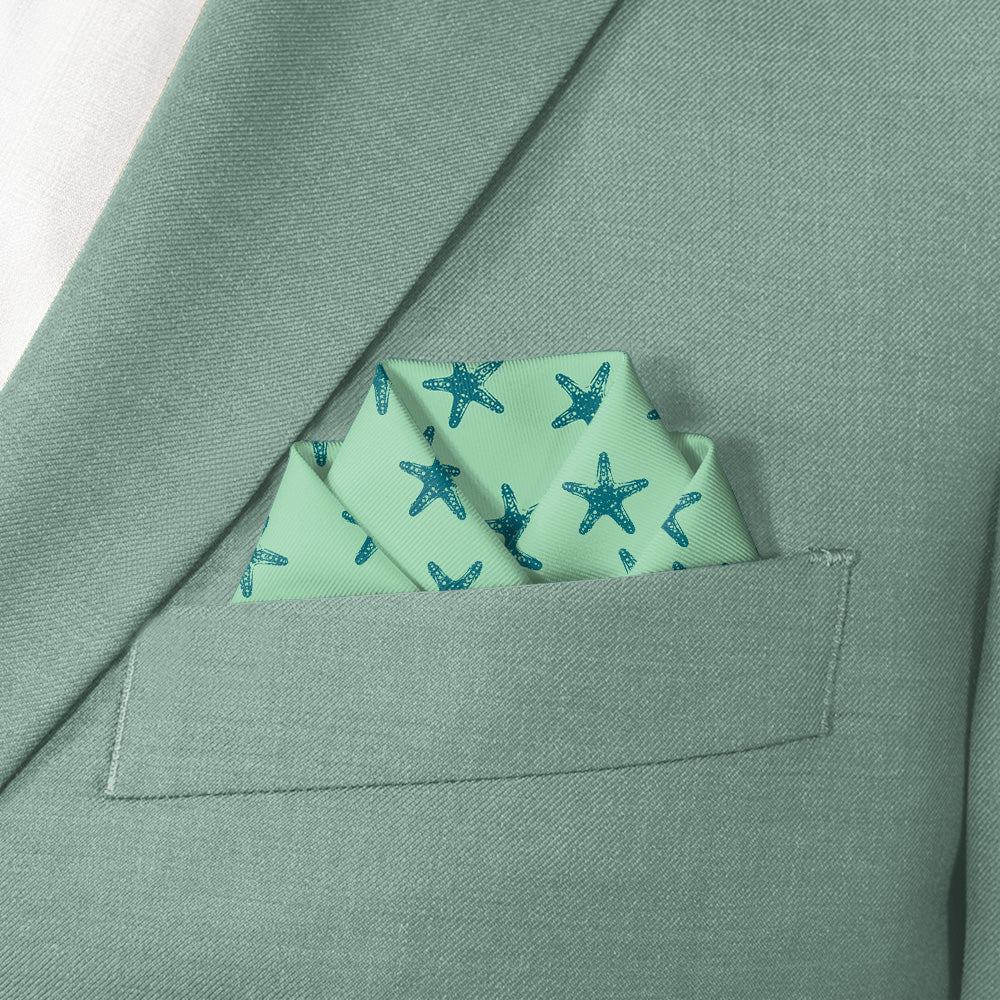 Starfish Pocket Square - Scalloped Fold - Knotty Tie Co.