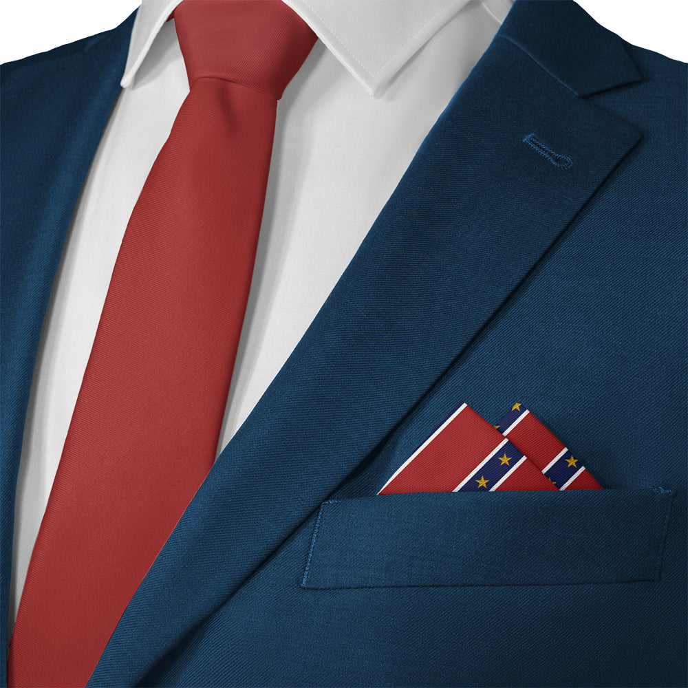 Stars in Stripes Pocket Square - 12" Square - Knotty Tie Co.
