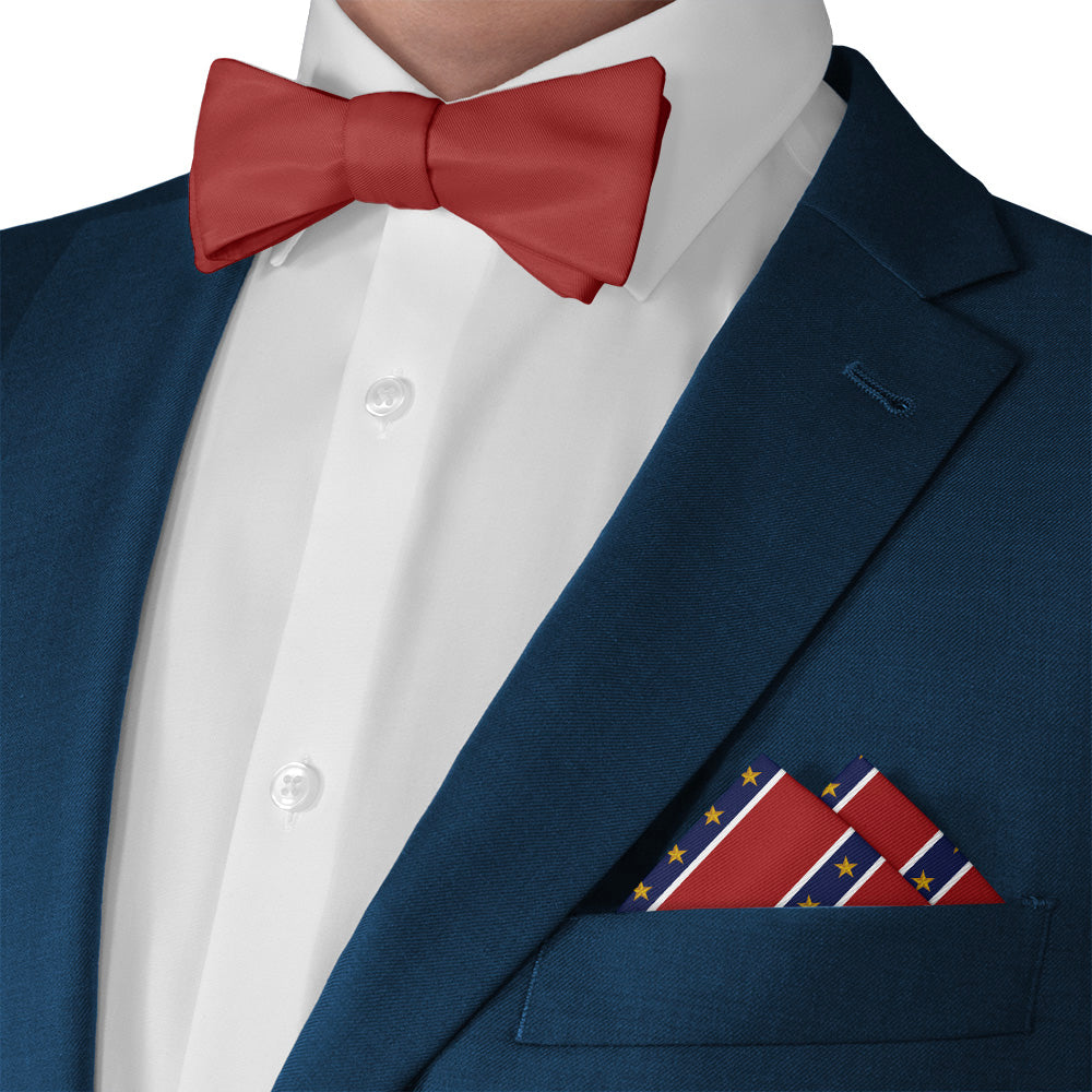 Stars in Stripes Pocket Square - Matching Bow Tie - Knotty Tie Co.