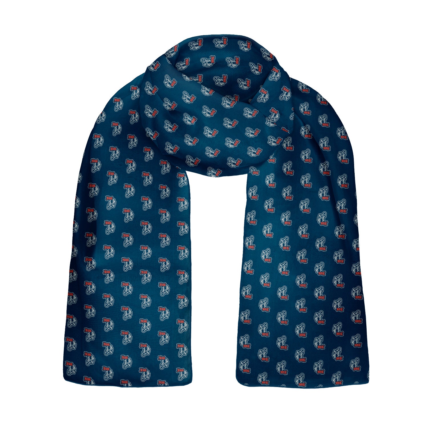 Step & Repeat 1 60 x 18 Rectangle Chiffon Logo Scarf - Knotty Tie Co.
