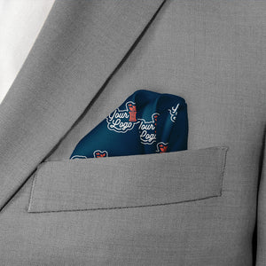 Custom Step & Repeat 1 Logo Pocket Square