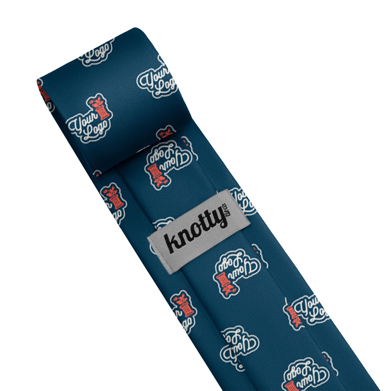 Custom Step & Repeat 1 Logo Tie - Tag - Knotty Tie Co.