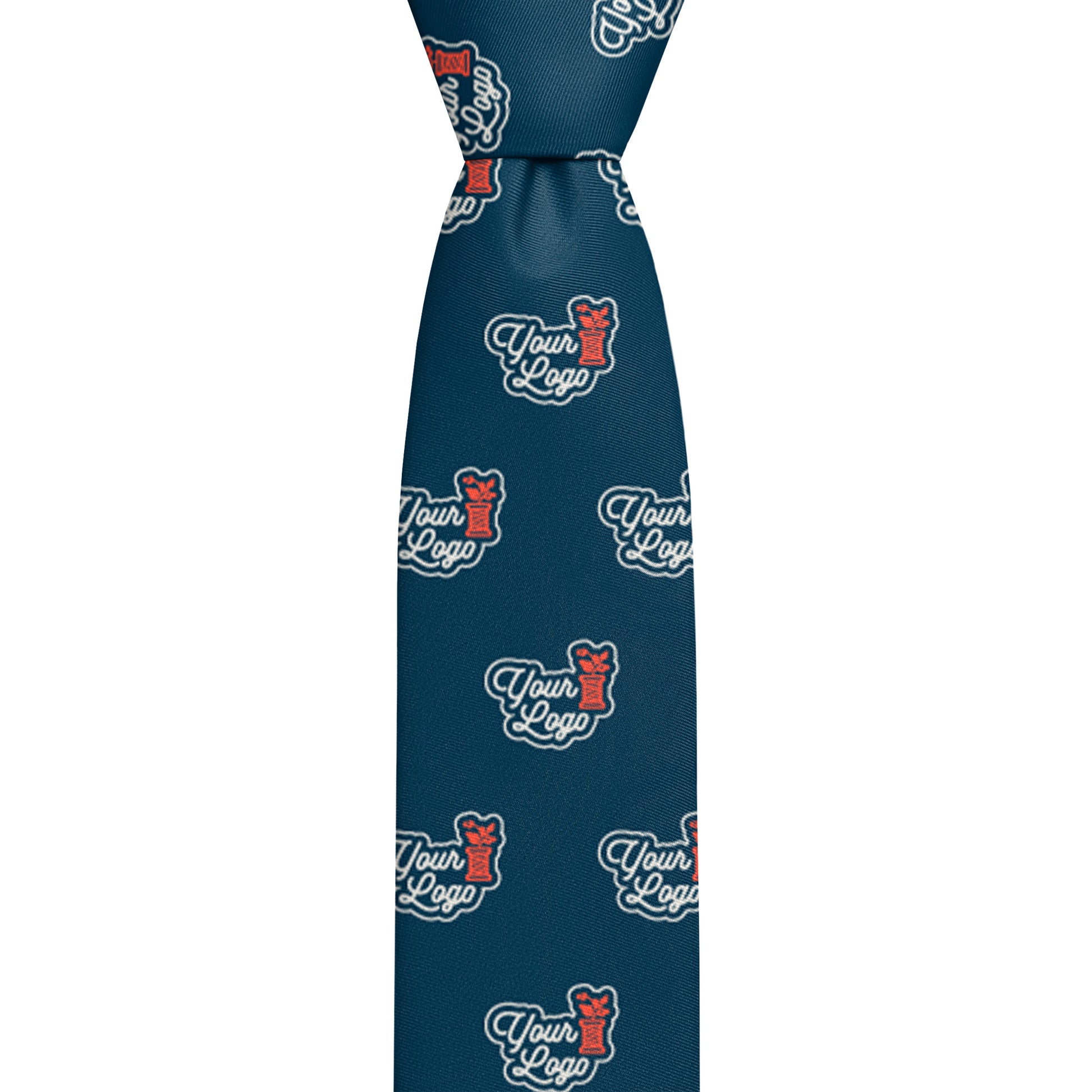 Custom Step & Repeat 1 Logo Tie - Knot - Knotty Tie Co.