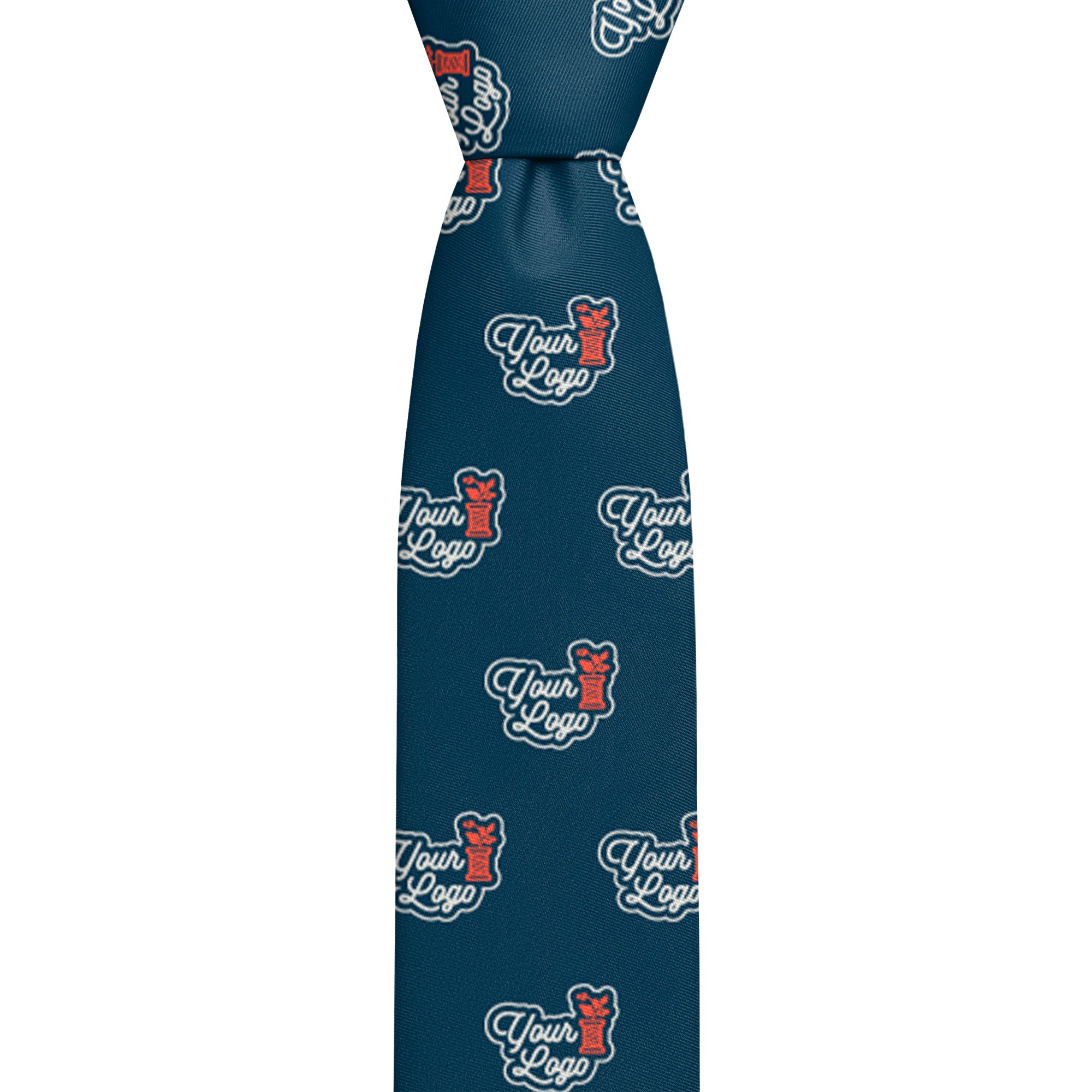 Custom Step & Repeat 1 Logo Tie - Knot - Knotty Tie Co.