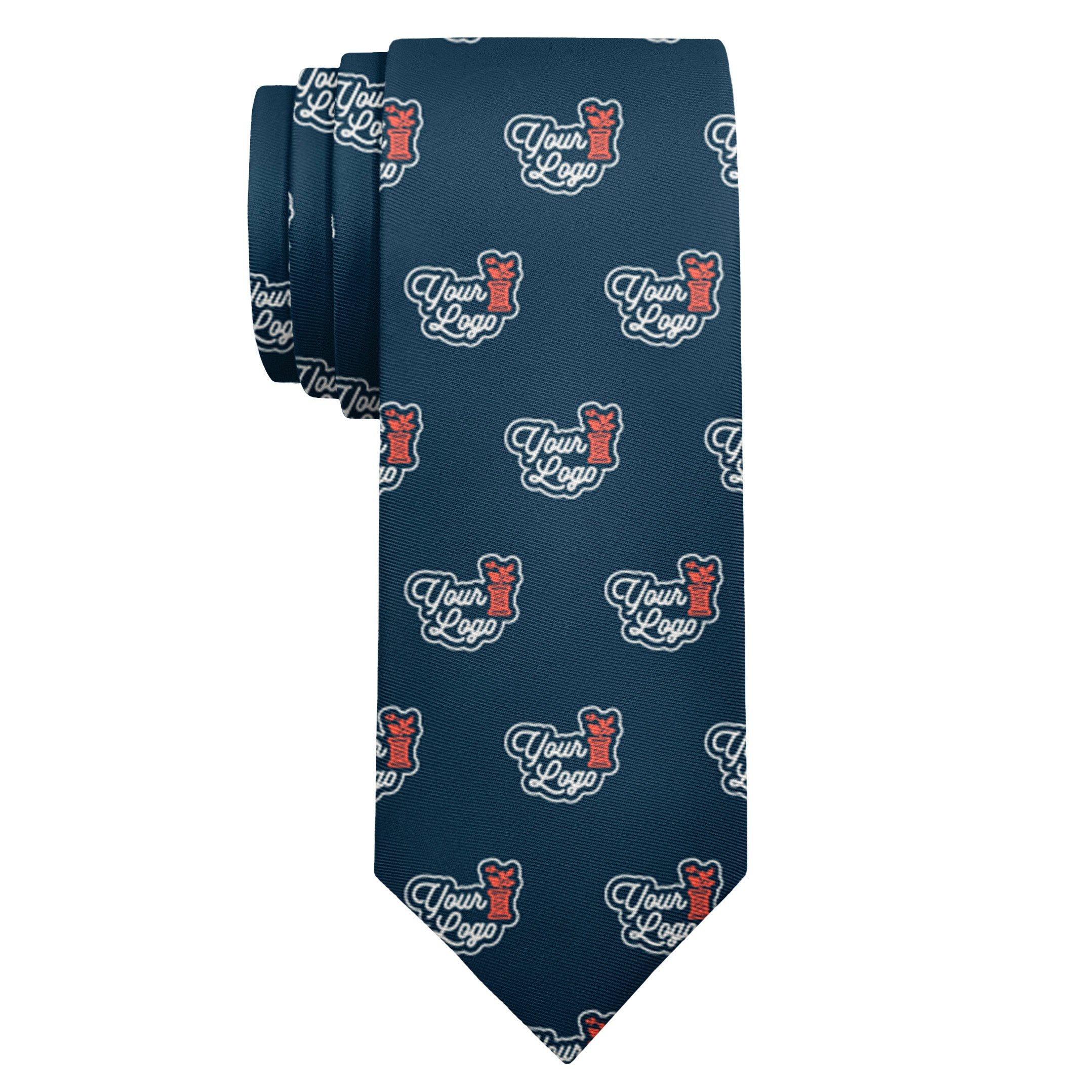 Custom Step & Repeat 1 Logo Tie - Long Roll - Knotty Tie Co.