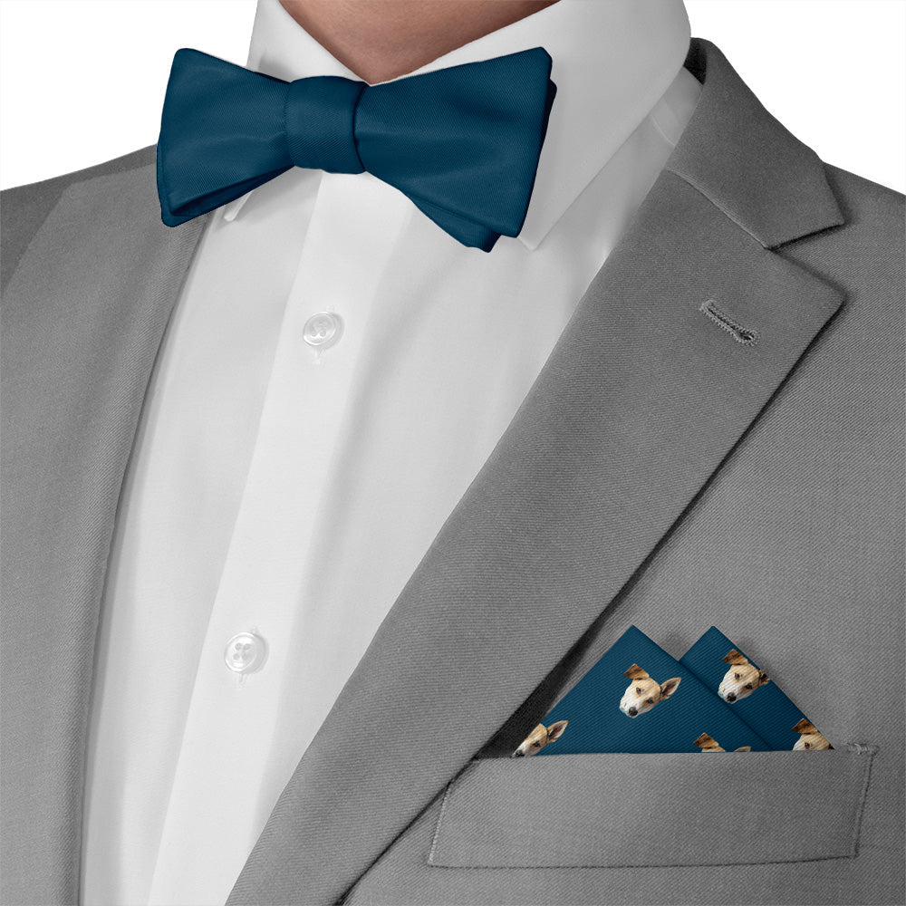 Step & Repeat 1 Photo Pocket Square - Matching Bow Tie - Knotty Tie Co.