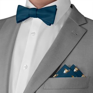 Step & Repeat 1 Photo Pocket Square - Matching Bow Tie - Knotty Tie Co.