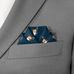 Step & Repeat 1 Photo Pocket Square - Scalloped Fold - Knotty Tie Co.