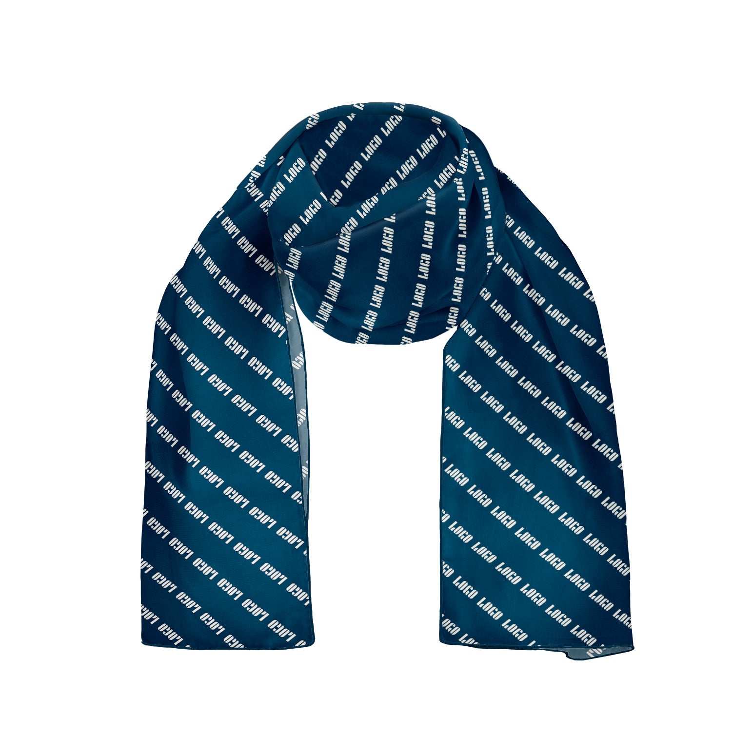 Step & Repeat 3 54 x 12 Rectangle Chiffon Logo Scarf - Knotty Tie Co.
