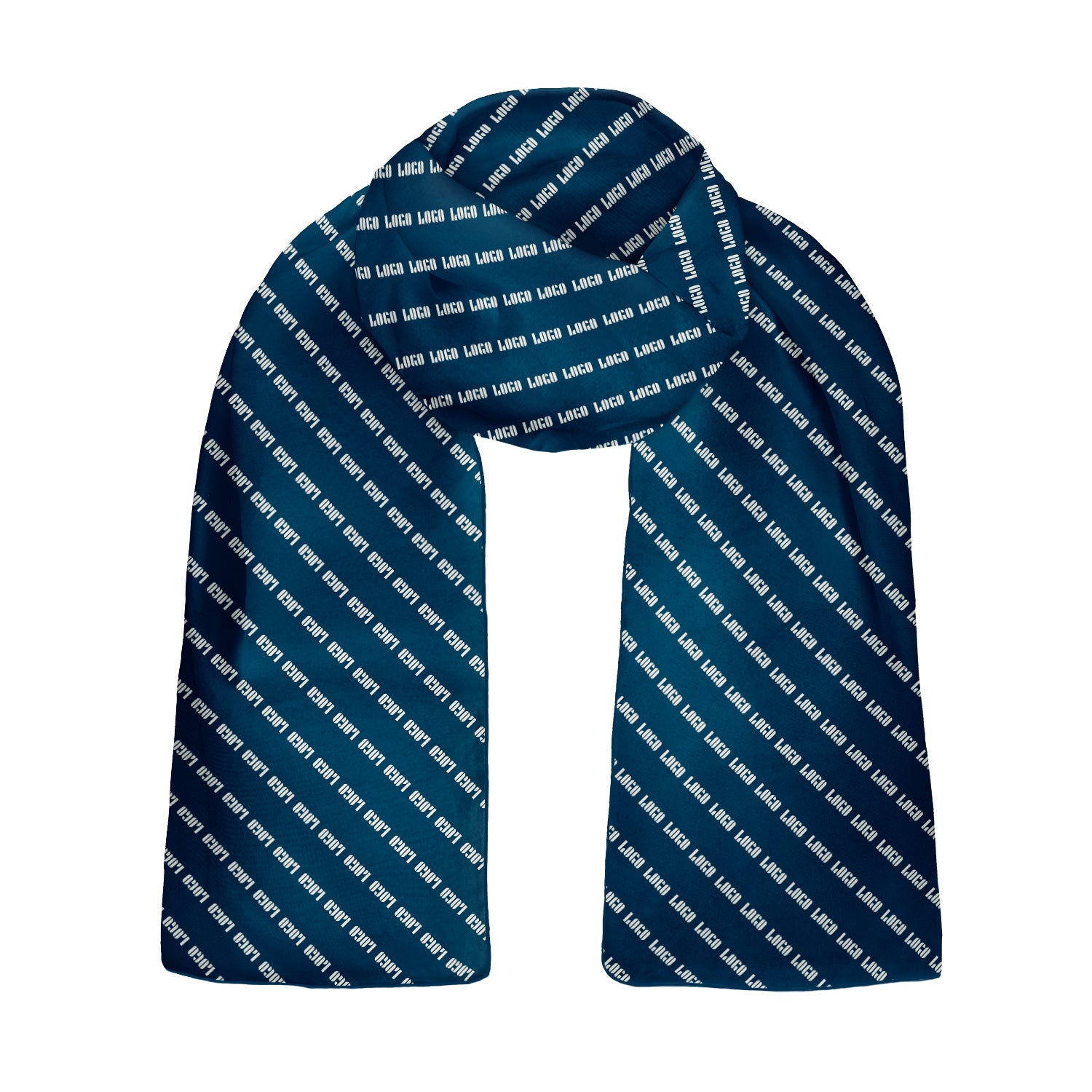 Step & Repeat 3 60 x 18 Rectangle Chiffon Logo Scarf - Knotty Tie Co.