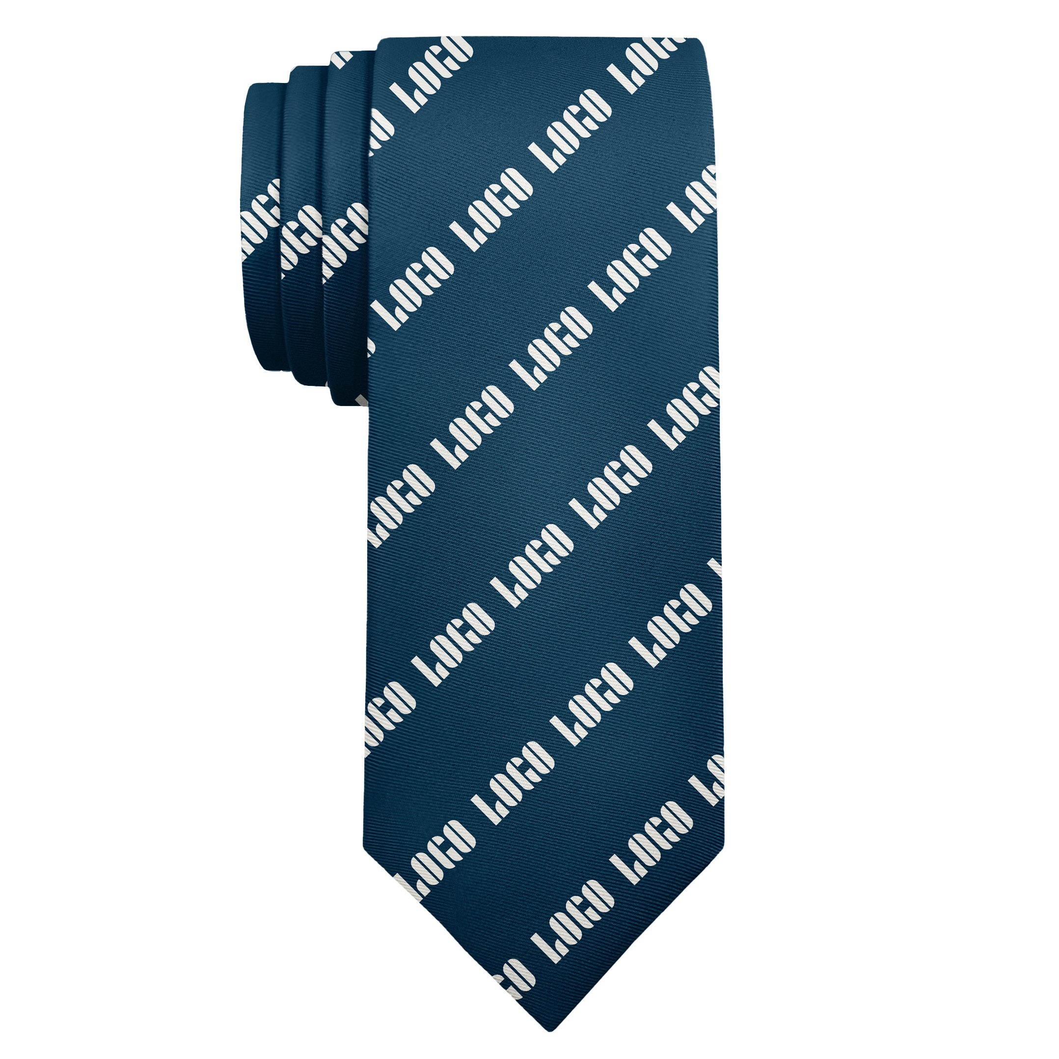 Custom Step & Repeat 3 Logo Tie - Long Roll - Knotty Tie Co.