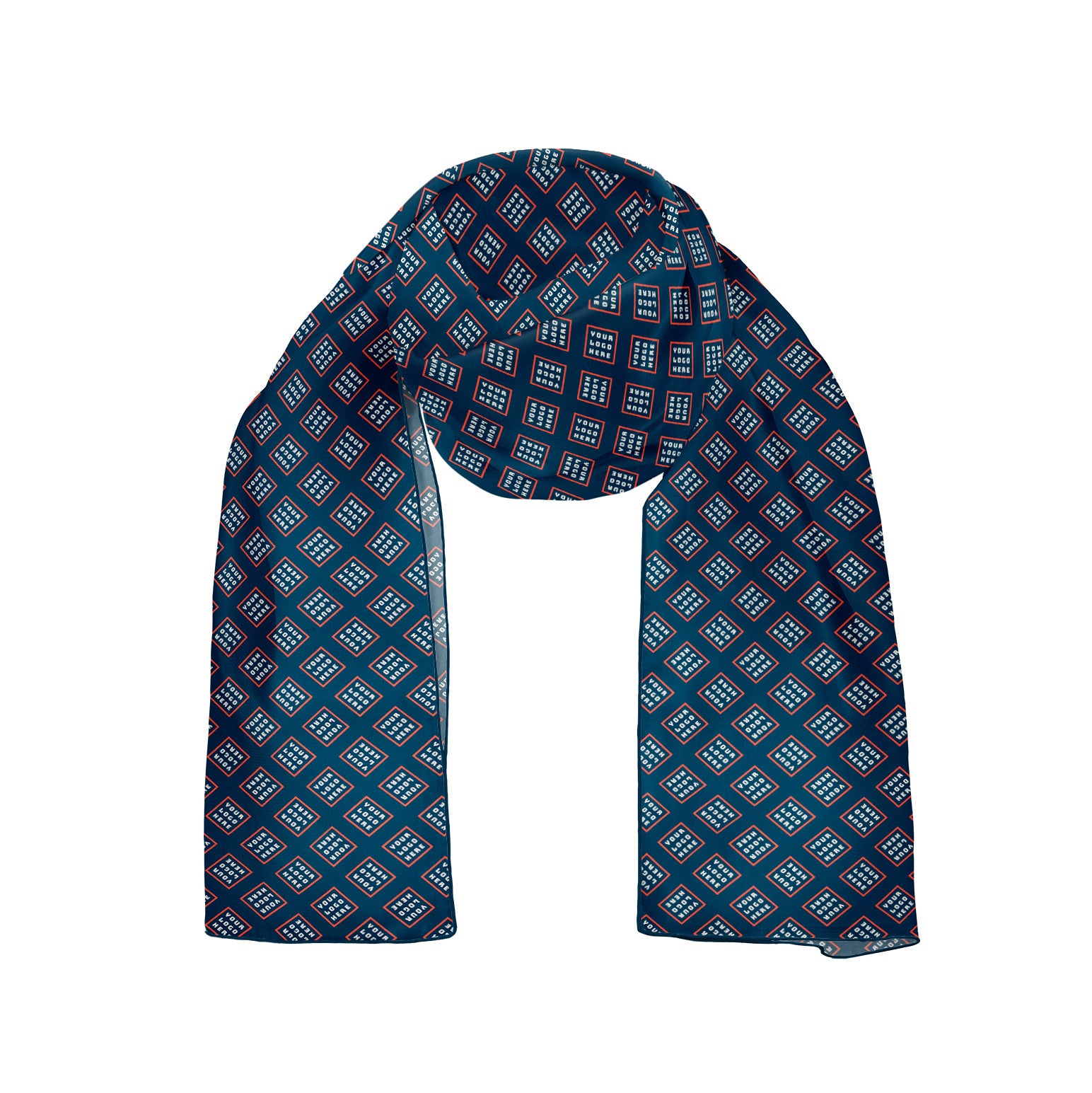 Step & Repeat 4 54 x 12 Rectangle Chiffon Logo Scarf - Knotty Tie Co.