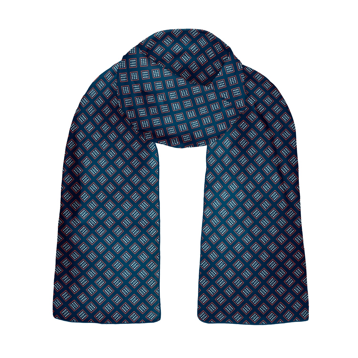 Step & Repeat 4 60 x 18 Rectangle Chiffon Logo Scarf - Knotty Tie Co.