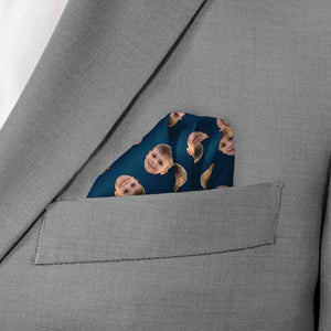Step & Repeat 4 Photo Pocket Square - Wave Fold - Knotty Tie Co.