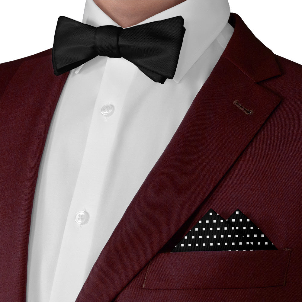 Stitch Geometric Pocket Square - Matching Bow Tie - Knotty Tie Co.