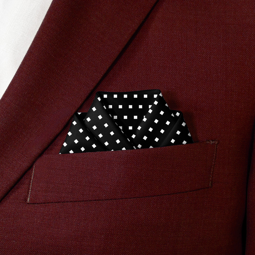 Stitch Geometric Pocket Square - Scalloped Fold - Knotty Tie Co.