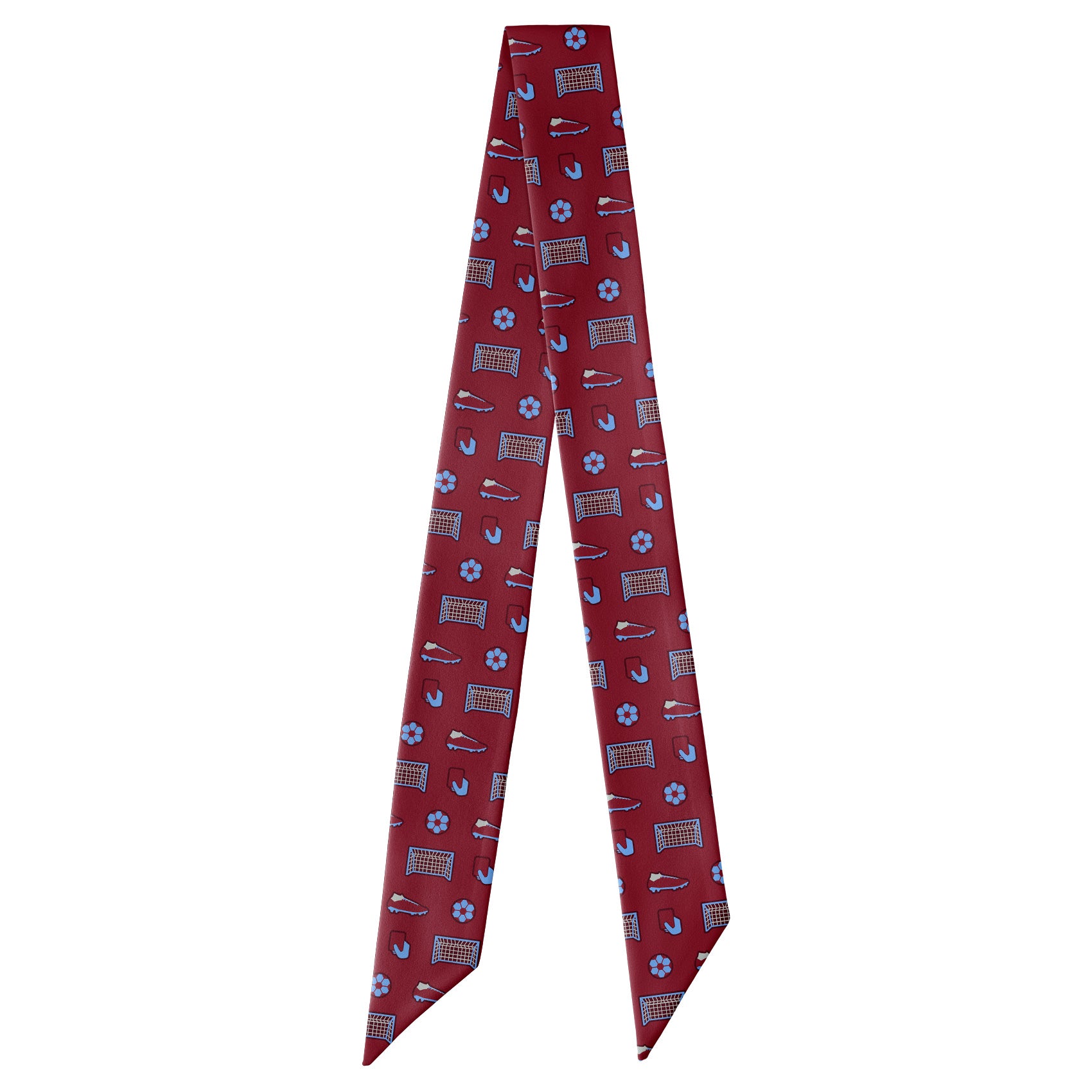 Strike It Soccer Hair Scarf - Full View of Hair Scarf - Knotty Tie Co.