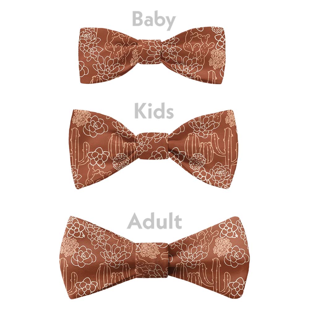 Succulent Cactus Garden Bow Tie - Bow Sizes - Knotty Tie Co.