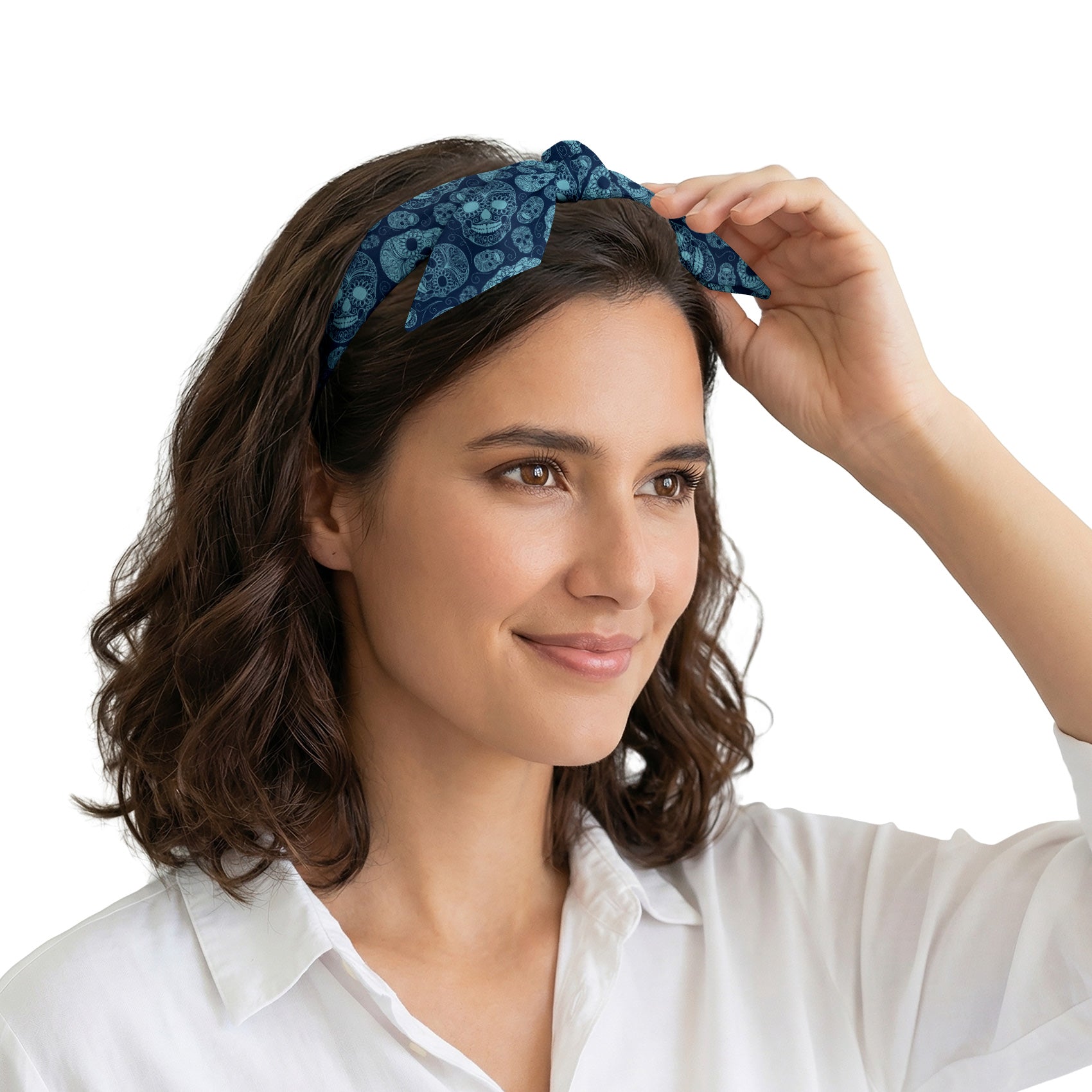 Sugar Skull Hair Scarf - Scarves for Women - Knotty Tie Co.