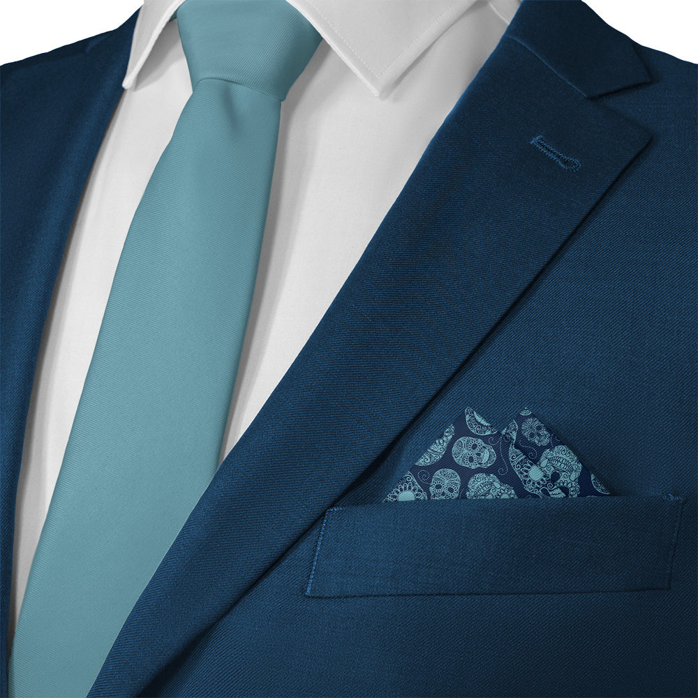 Sugar Skull Pocket Square - Matching Necktie- Knotty Tie Co.