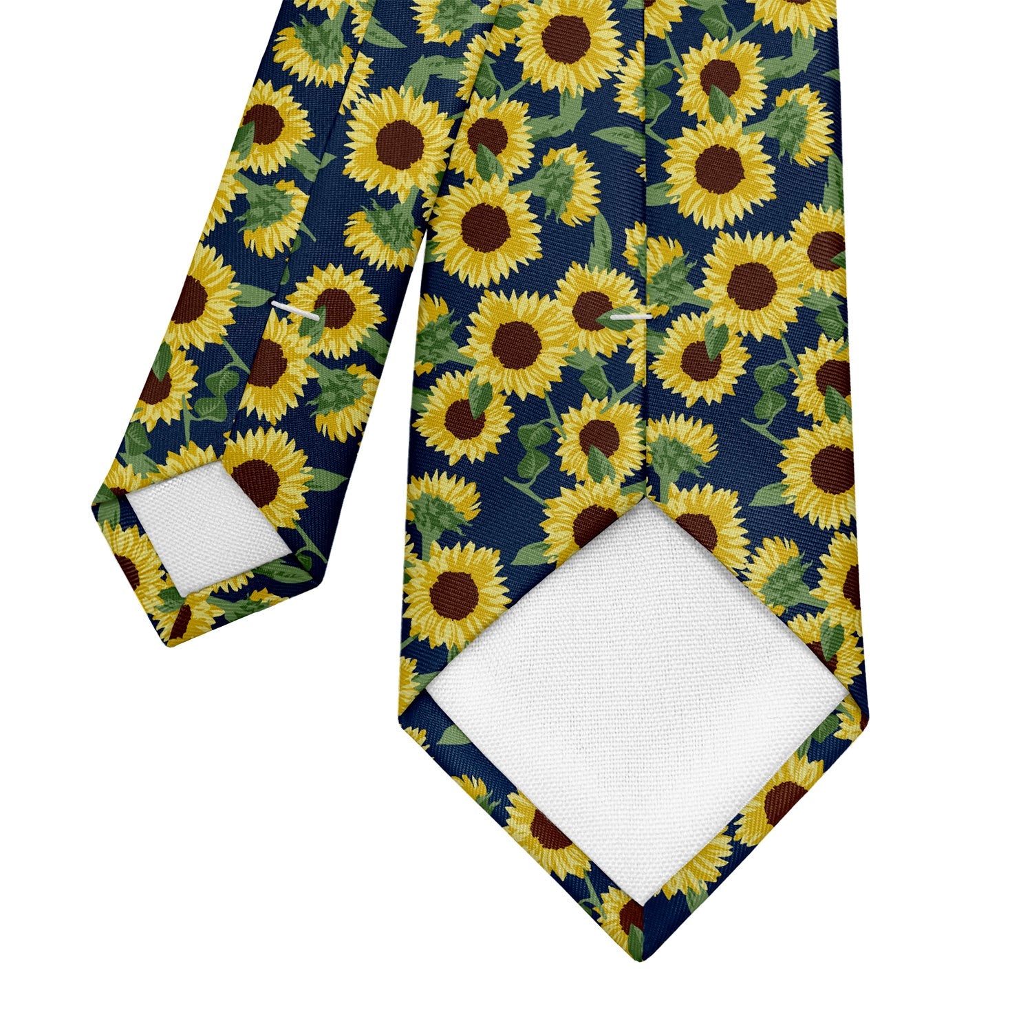 Sunflower Floral Necktie - Tipping - Knotty Tie Co.