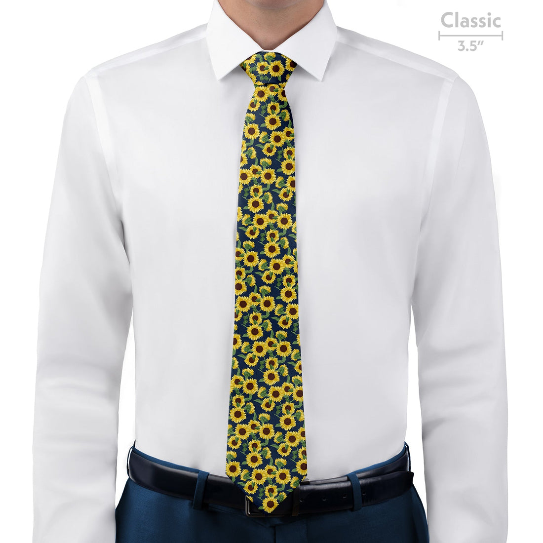 Sunflower Floral Necktie - Classic - Knotty Tie Co.