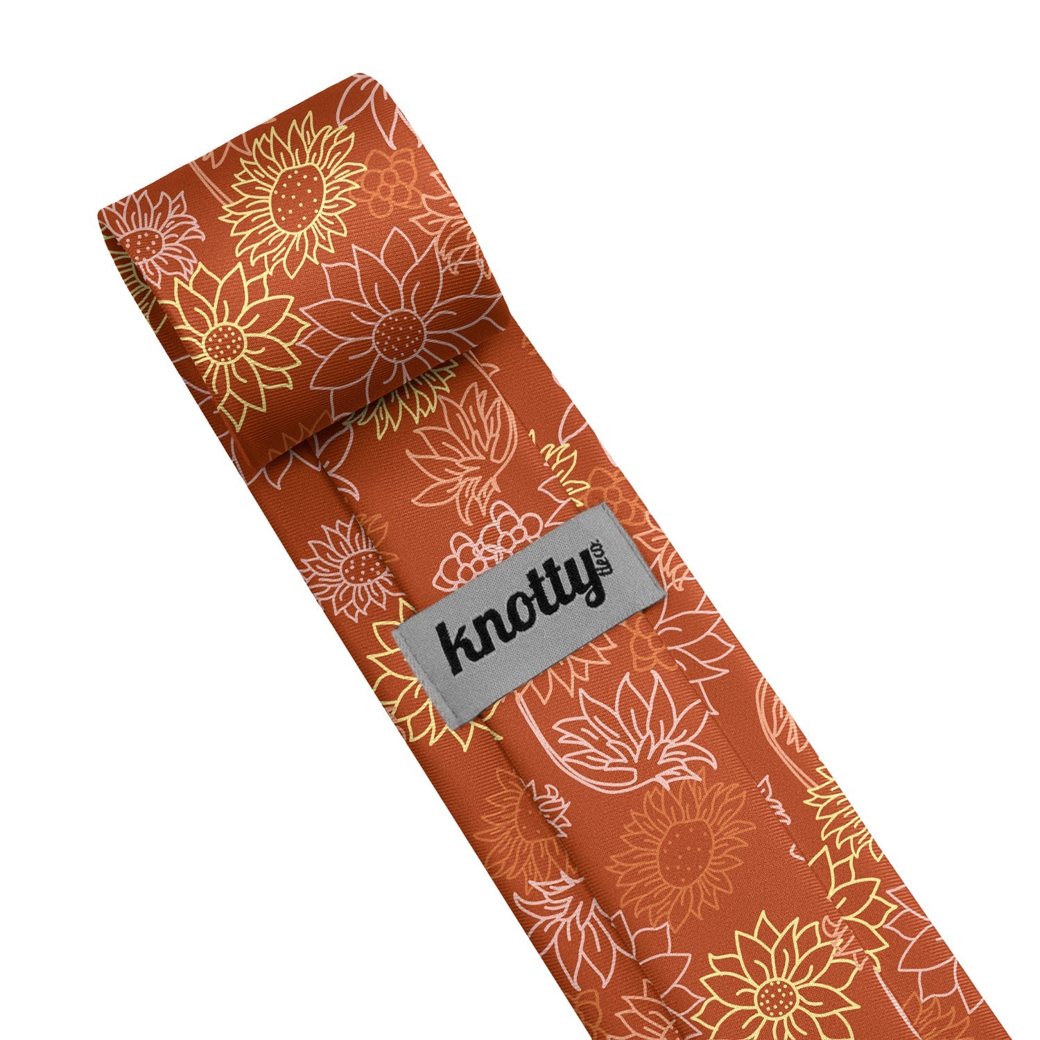 Sunflower Garden Necktie - Tag - Knotty Tie Co.