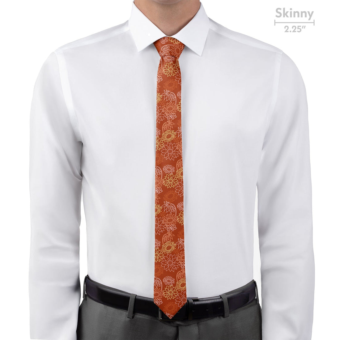 Sunflower Garden Necktie - Skinny - Knotty Tie Co.