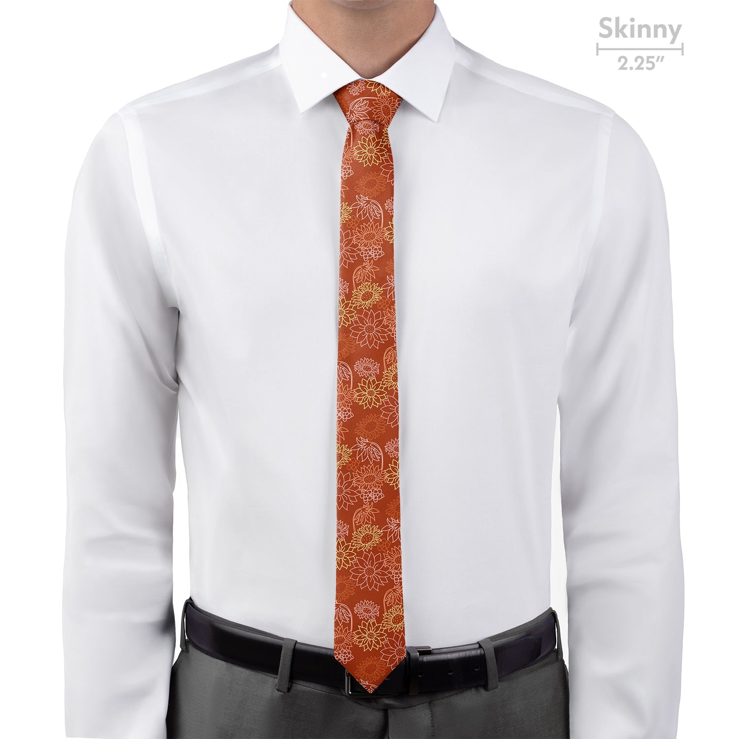 Sunflower Garden Necktie - Skinny - Knotty Tie Co.
