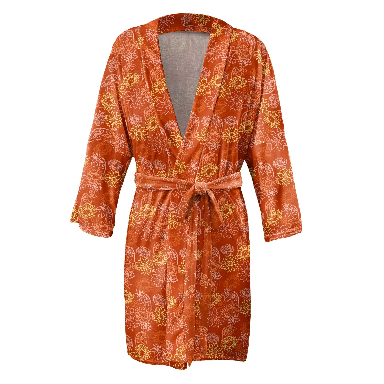 Sunflower Garden Robe - Front - Knotty Tie Co.