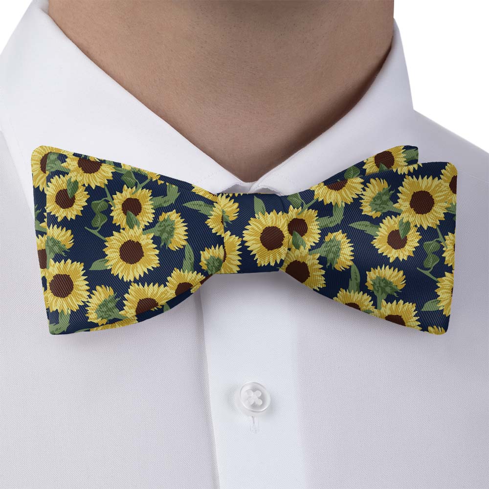 Sunflower Floral Bow Tie - Bow Tie with Dress Shirt - Knotty Tie Co.