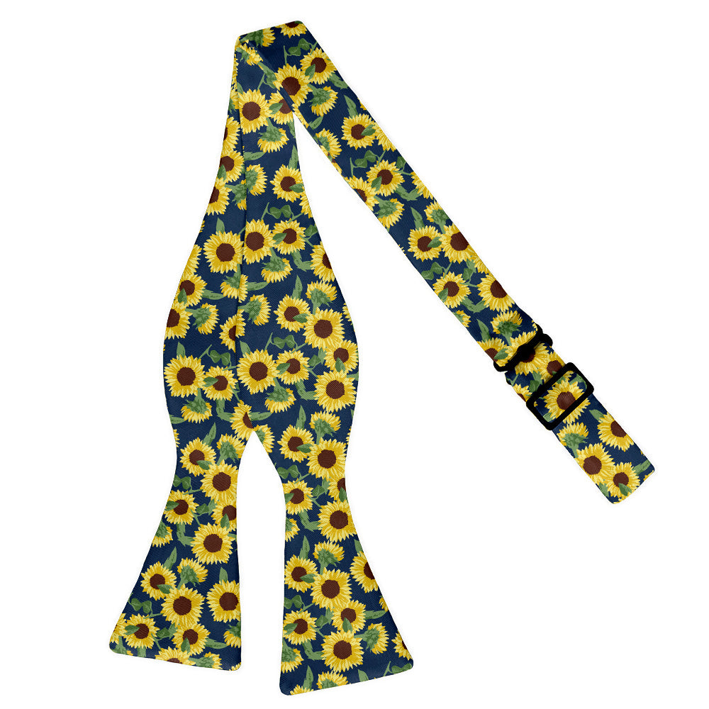 Sunflower Floral Bow Tie - Self Tie Flat - Knotty Tie Co.