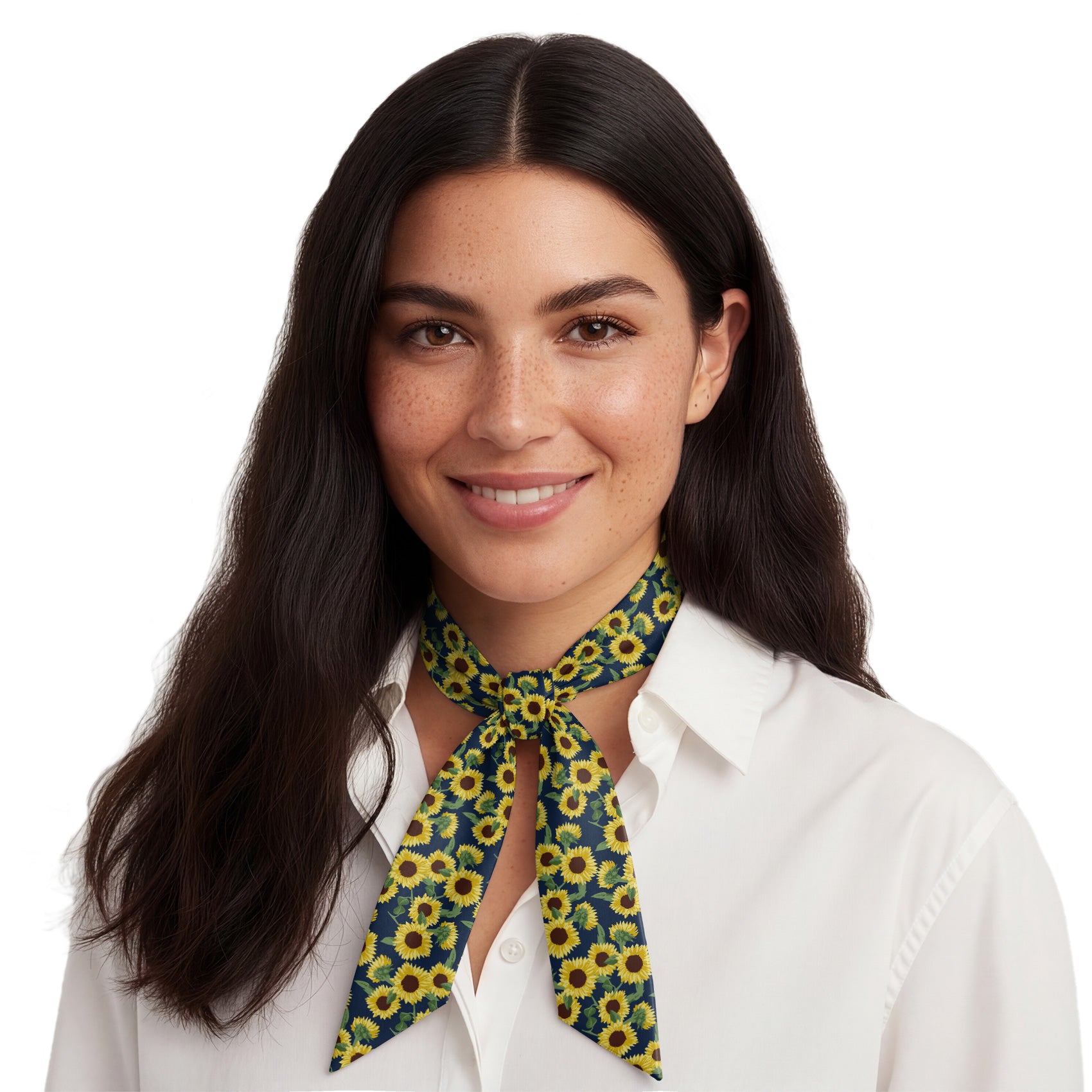 Sunflower Floral Hair Scarf - Neck Scarves - Knotty Tie Co.
