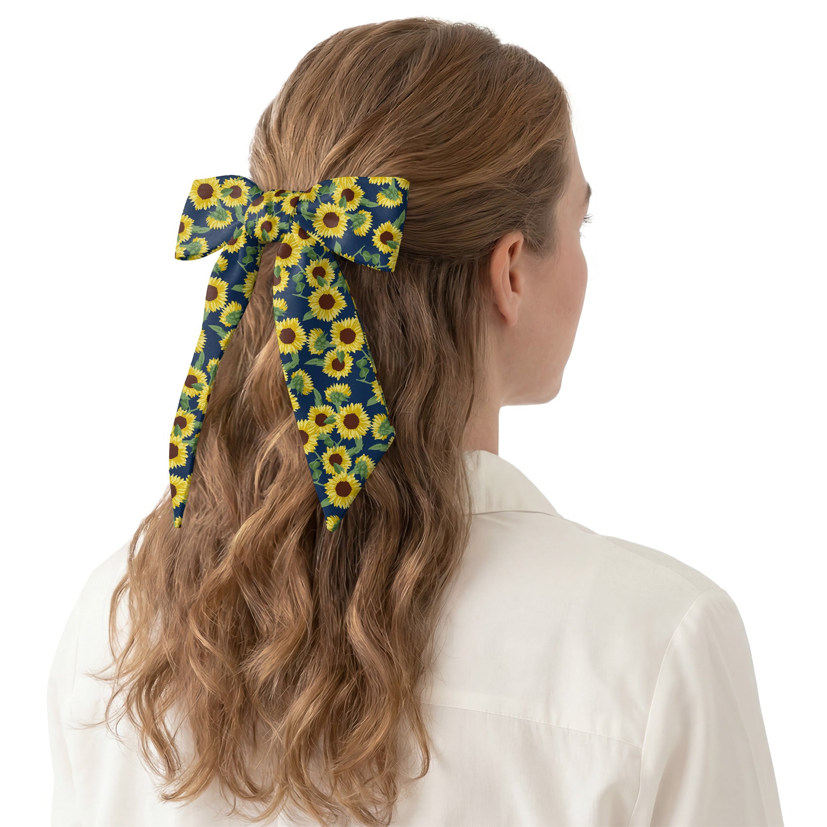 Sunflower Floral Hair Scarf - Hair Scarf - Knotty Tie Co.