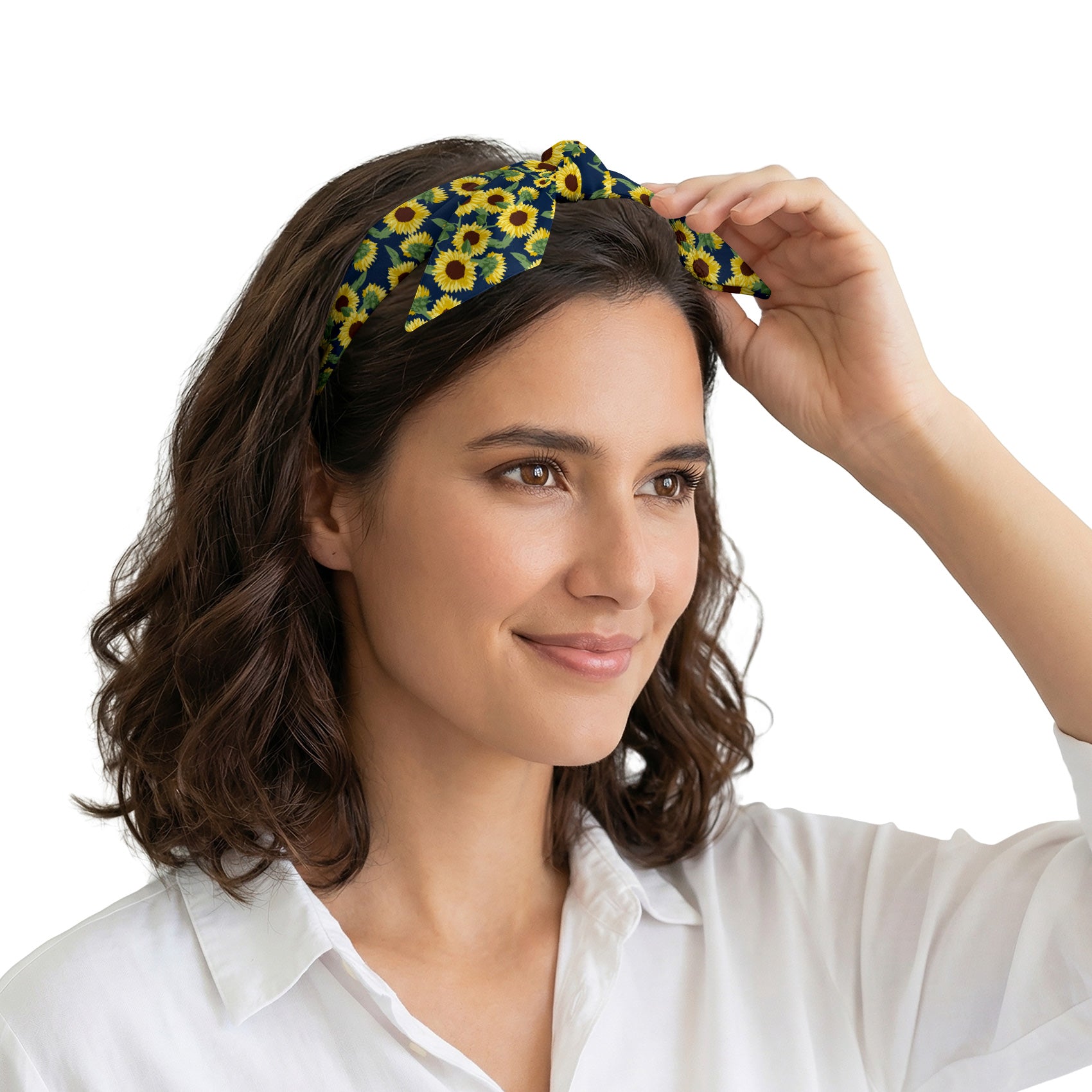 Sunflower Floral Hair Scarf - Scarves for Women - Knotty Tie Co.