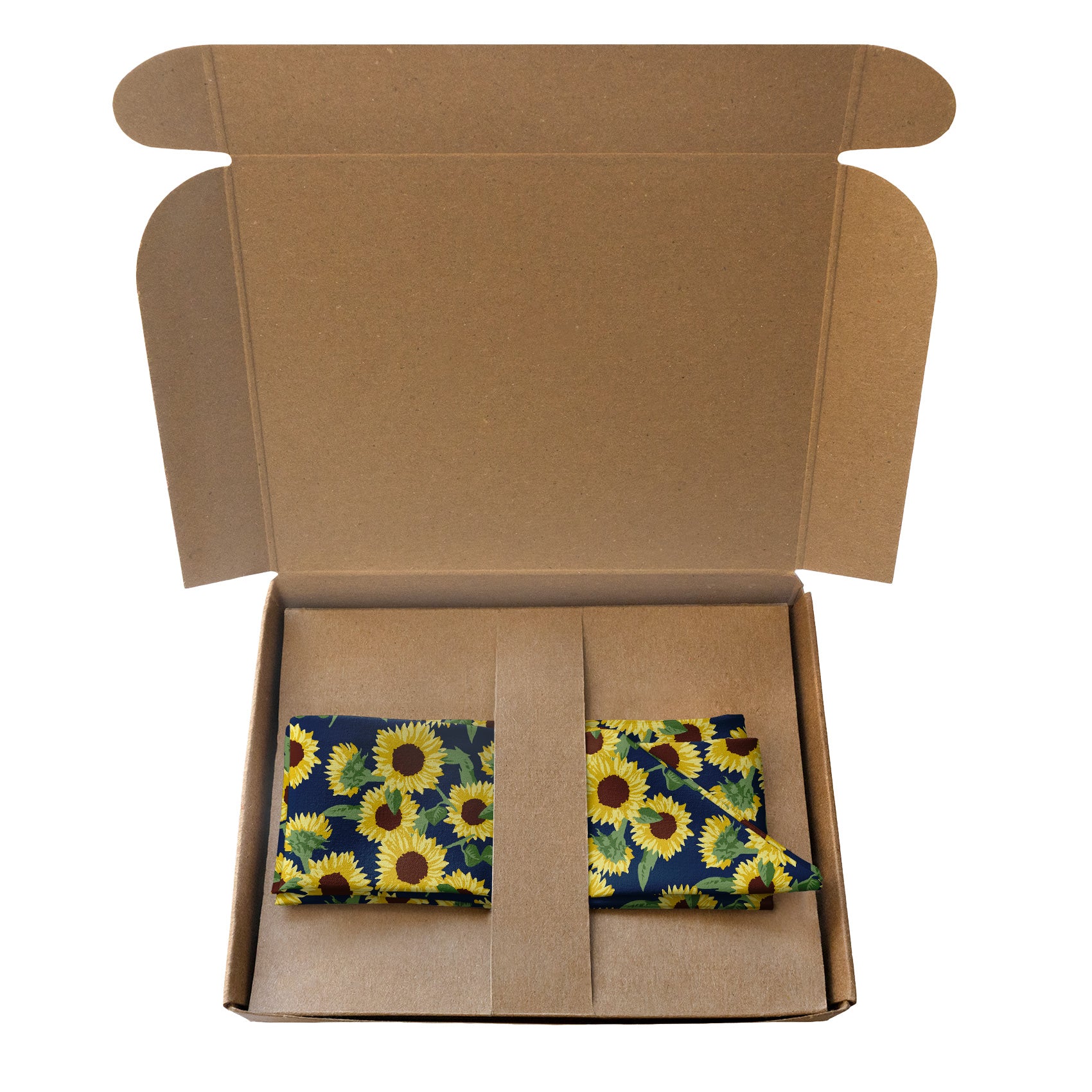 Sunflower Floral Hair Scarf - Packaging - Knotty Tie Co.