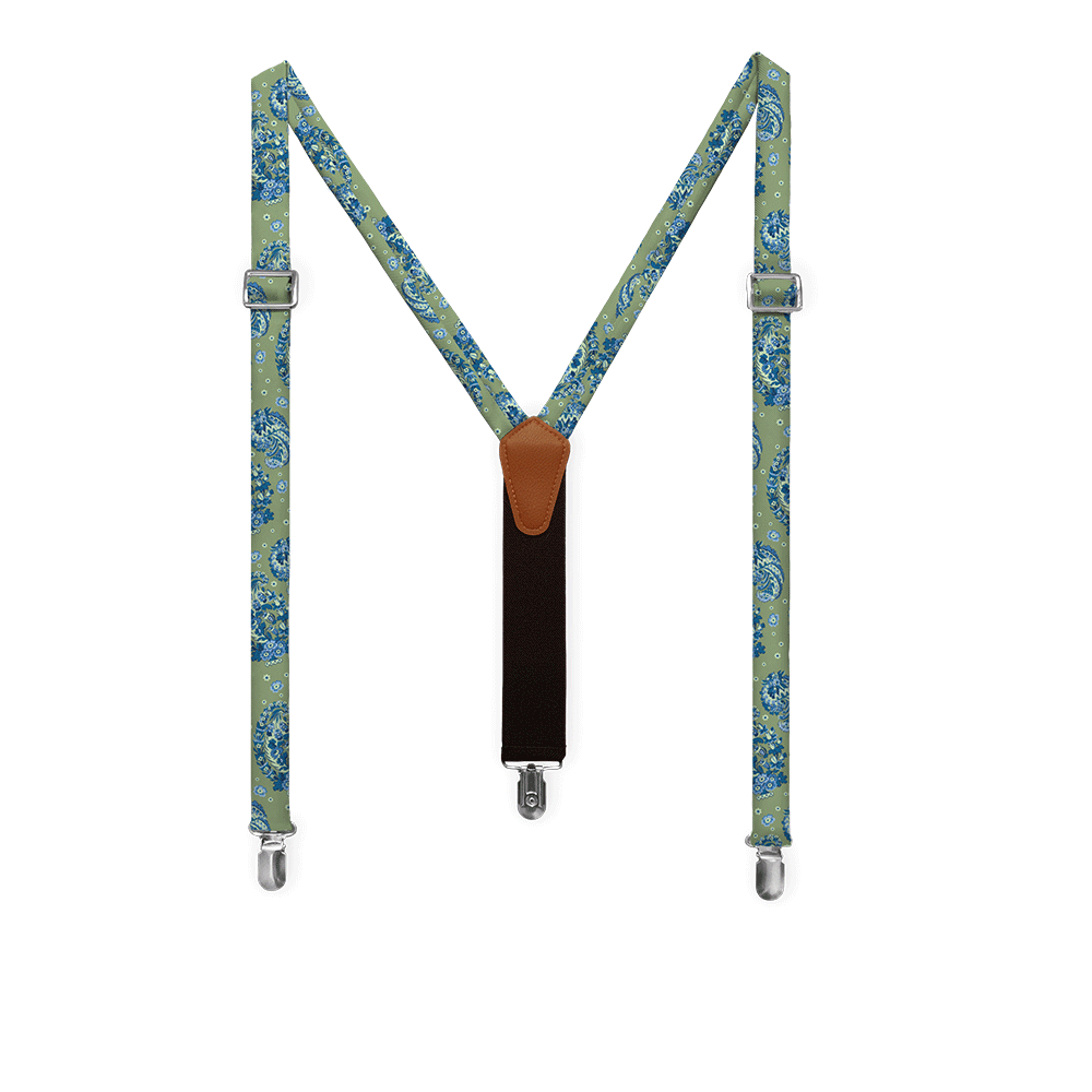 Moving image of suspenders being lengthened and shortened