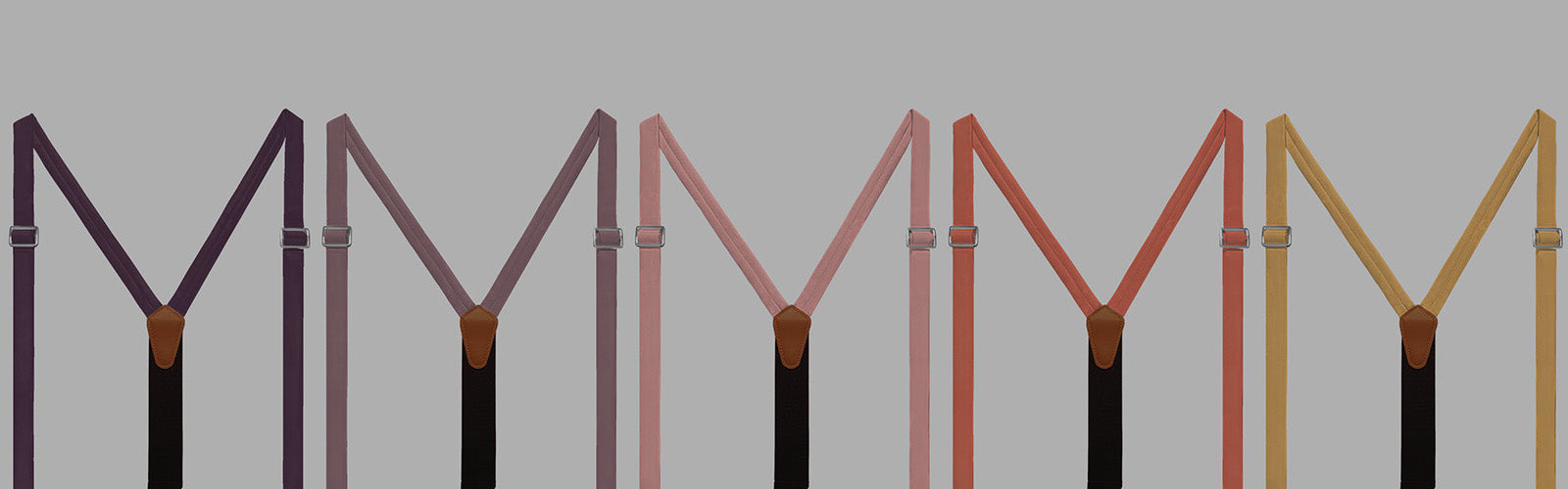 suspenders in a rainbow of colors