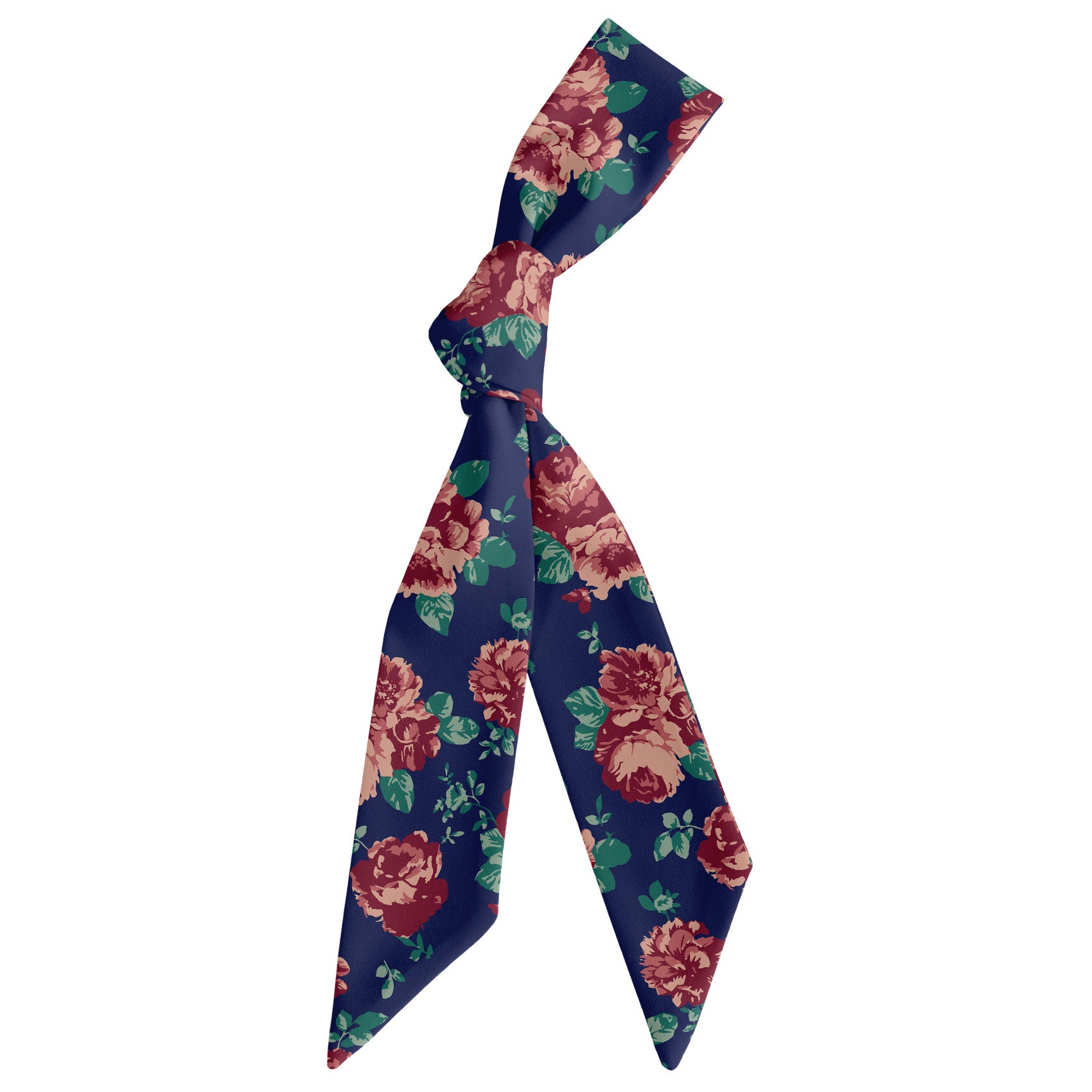 Sylvan Floral Hair Scarf - Scarf Tied Into Knot - Knotty Tie Co.