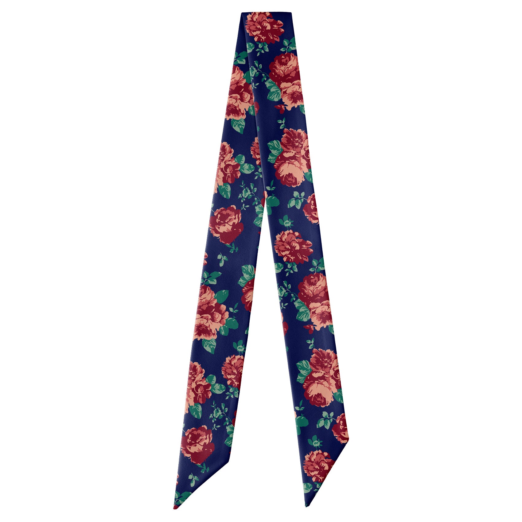 Sylvan Floral Hair Scarf - Full View of Hair Scarf - Knotty Tie Co.
