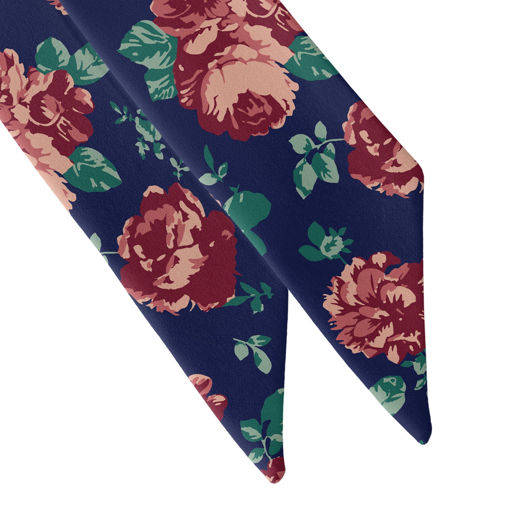 Sylvan Floral Hair Scarf - Scarf Tapered Ends - Knotty Tie Co.