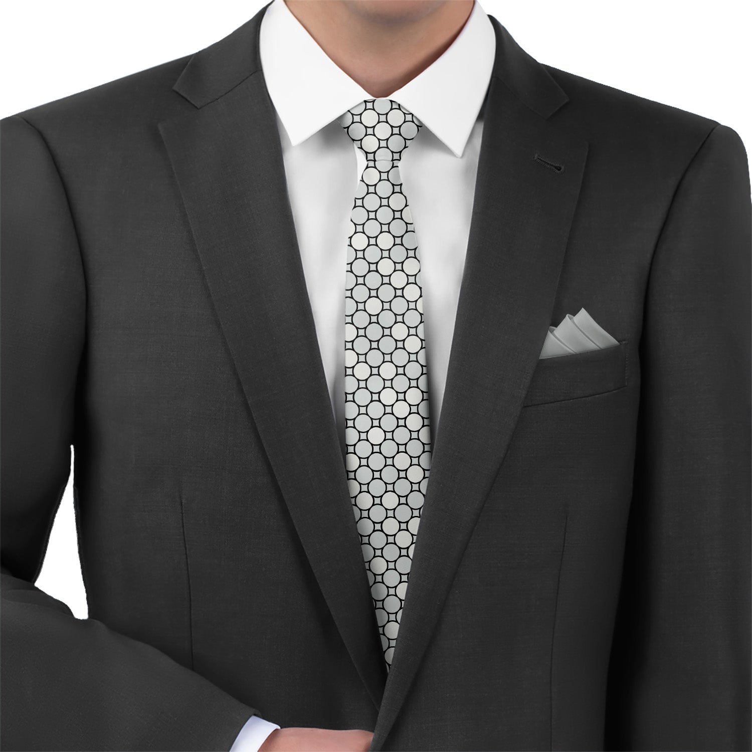 Syracuse Dots Necktie - Matching Pocket Square - Knotty Tie Co.