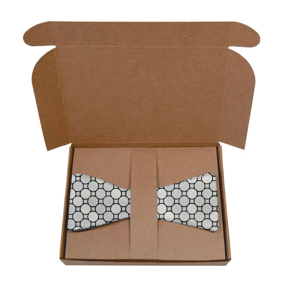 Syracuse Dots Bow Tie- Kraft Gift Box Packaging - Knotty Tie Co.