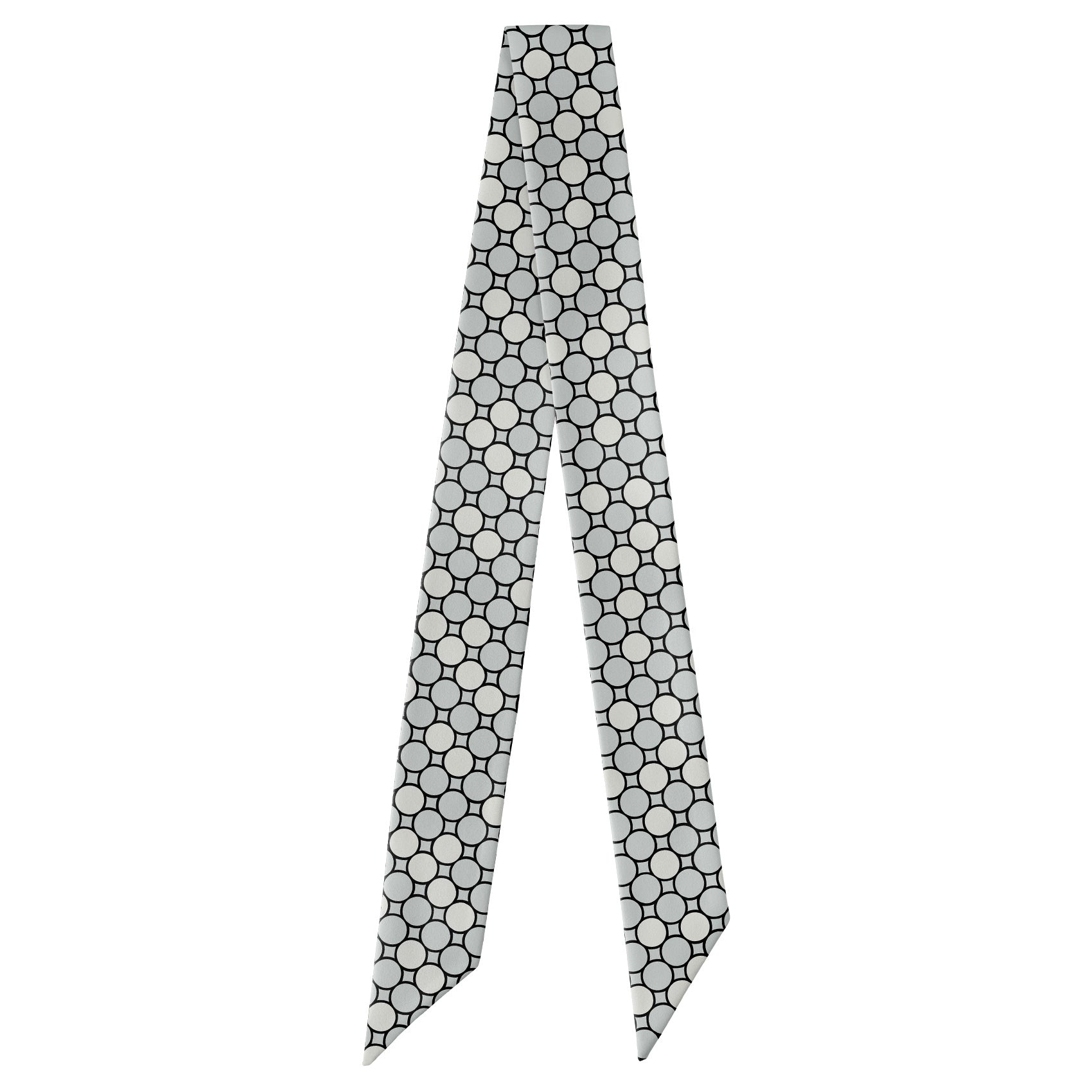 Syracuse Dots Hair Scarf - Full View of Hair Scarf - Knotty Tie Co.