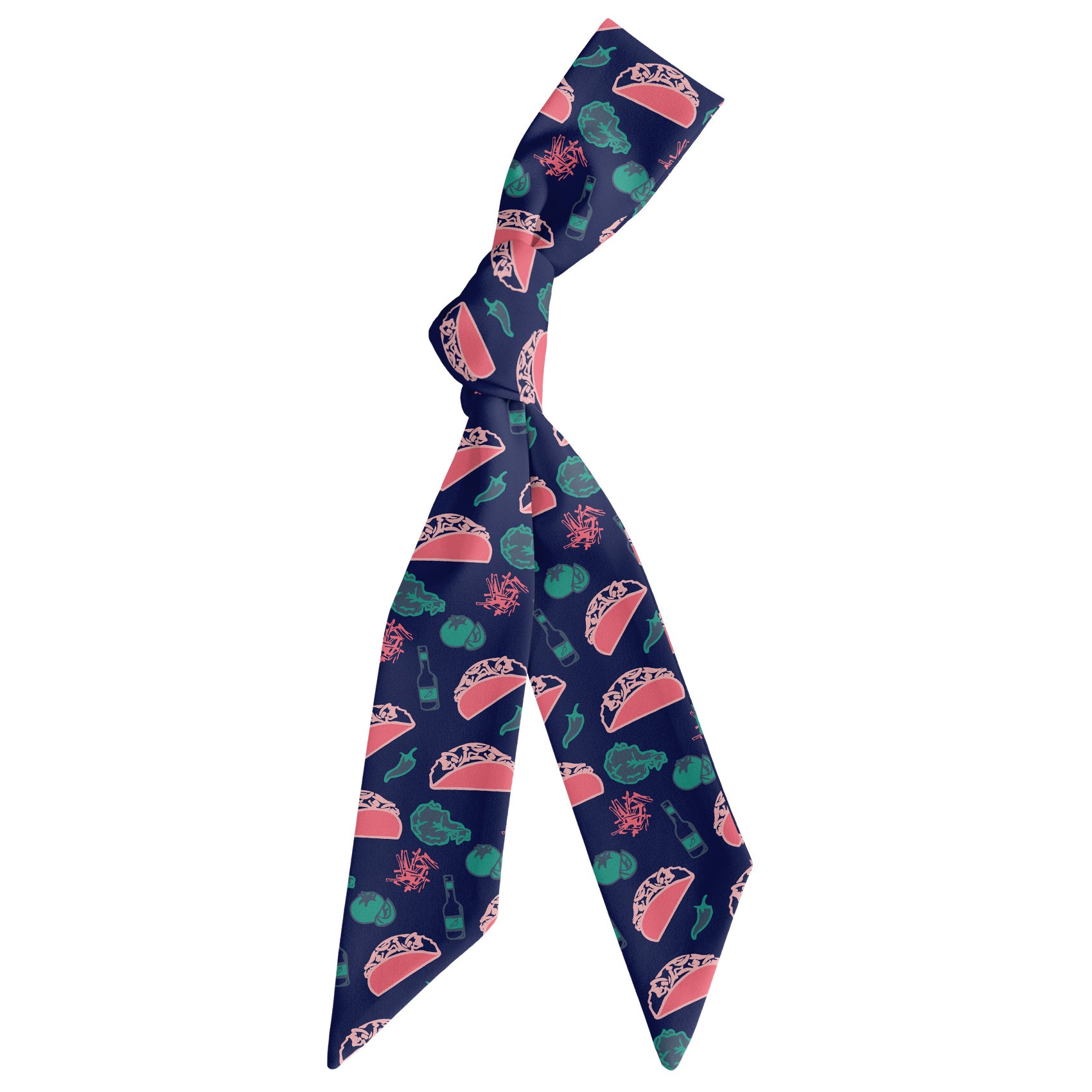 Taco Tuesday Hair Scarf - Scarf Tied Into Knot - Knotty Tie Co.