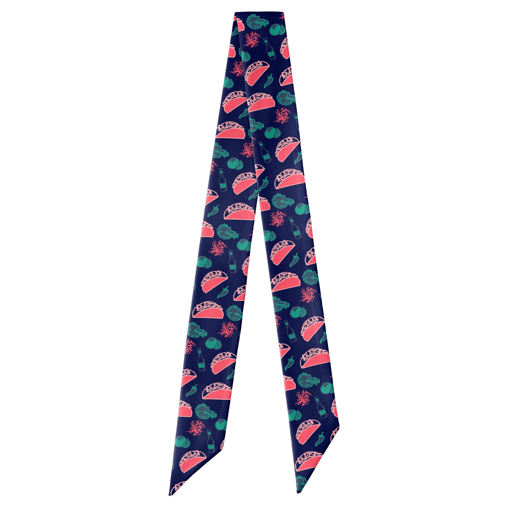 Taco Tuesday Hair Scarf - Full View of Hair Scarf - Knotty Tie Co.